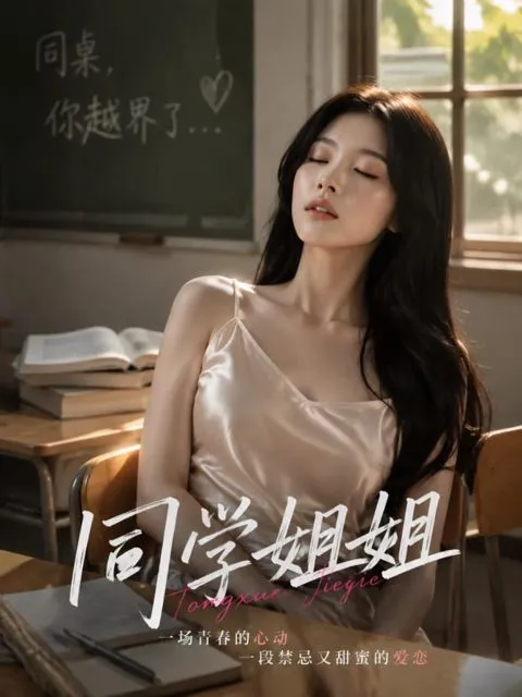 同学姐姐短剧封面，校园青春题材